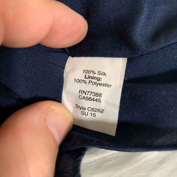 Madewell Silk Sheer-Stripe Cami Dress Navy Size M - Picture 5 of 8